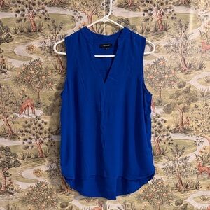 Madewell Royal Blue Sleeveless Blouse